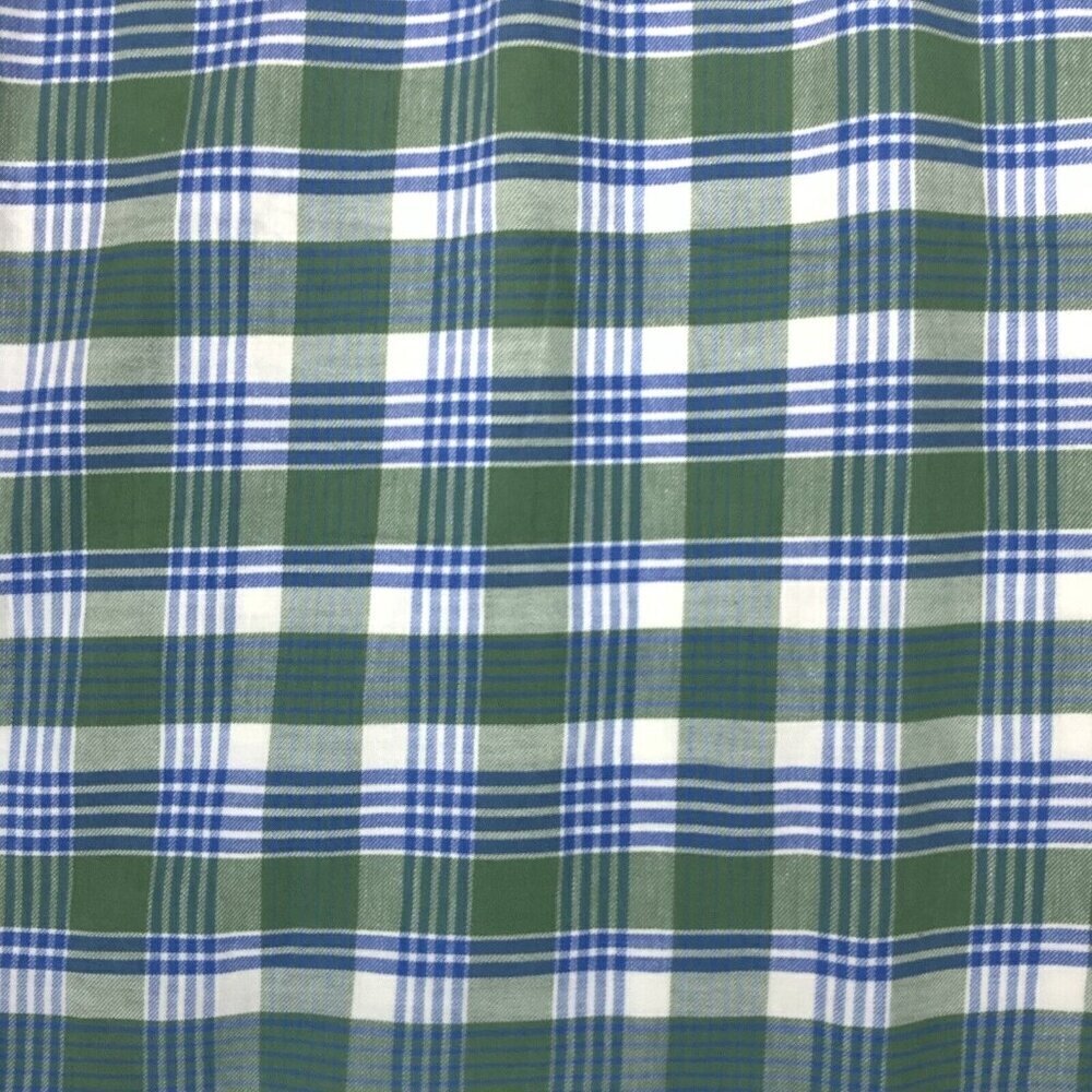 Vineyard Vines Island Twill Plaid Shirt Mens Size 2XL Blue Green Plaid Stretch - Picture 4 of 8